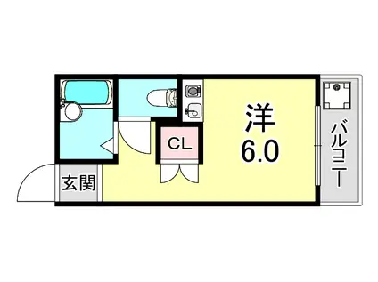 KY上沢(ワンルーム/5階)の間取り写真