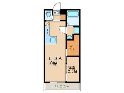 A/RAIDO(1LDK/1階)の間取り写真