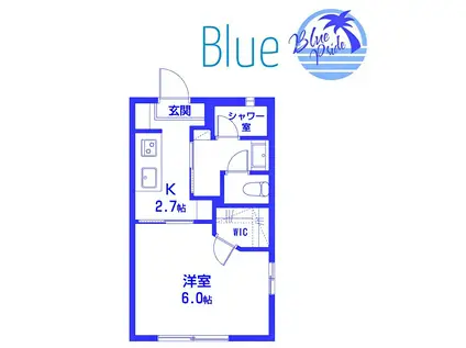 クリオネ(1K/2階)の間取り写真