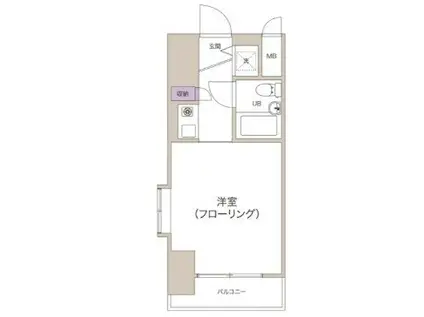 ステラコート横浜南(1K/7階)の間取り写真