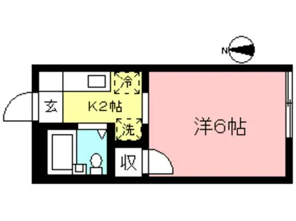 ココルワージュ(1K/1階)の間取り写真