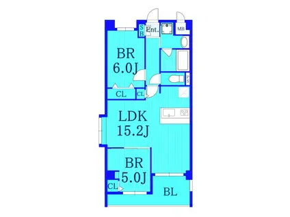 コンフォート新横浜(2LDK/3階)の間取り写真