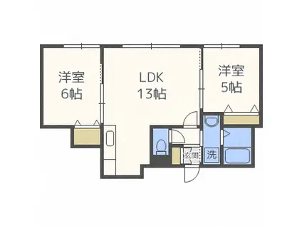 ACCESS51(2LDK/3階)の間取り写真