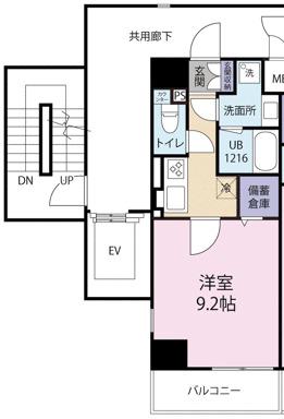MONOLITH(1K/10階)の間取り写真