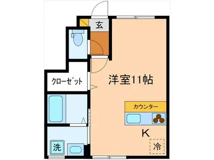 AO丸の内(ワンルーム/1階)の間取り写真