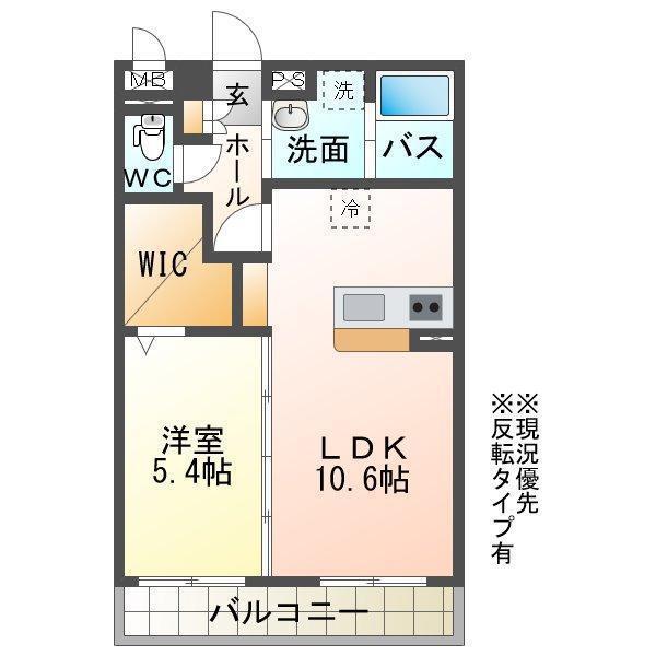 DAG AVANTI(1LDK/1階)の間取り写真
