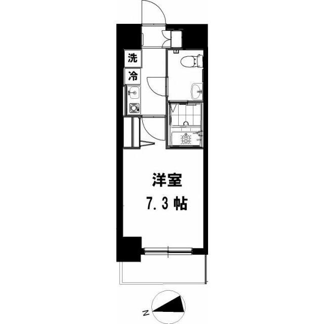 ルート相模大塚(1K/5階)の間取り写真