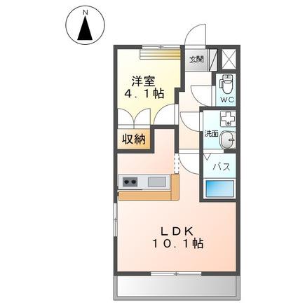 プロニティピア09(1LDK/2階)の間取り写真