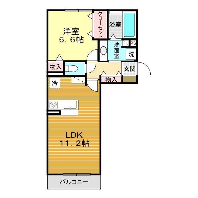 LSY 57(1LDK/2階)の間取り写真