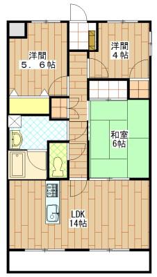 ソレール(3LDK/1階)の間取り写真