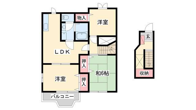 サニーハウス・HIRO(3LDK/1階)の間取り写真