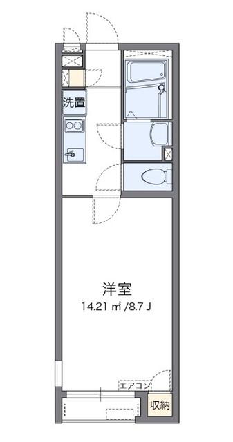 クレイノリリオ(1K/1階)の間取り写真