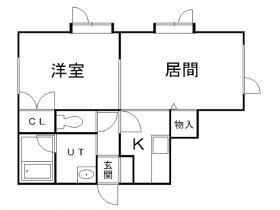 グランフィール栄町(1LDK/3階)の間取り写真