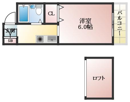 エクセレントエンジェル(1K/2階)の間取り写真