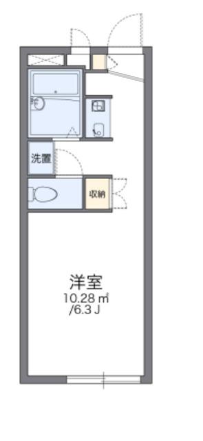 レオパレスサンパティーク(1K/1階)の間取り写真