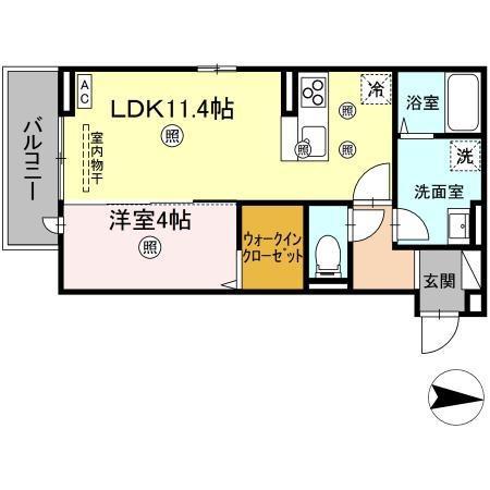 セントラルIWAMI TYPE-2(1LDK/3階)の間取り写真