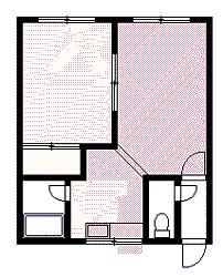 第2大橋マンション(1LDK/1階)の間取り写真