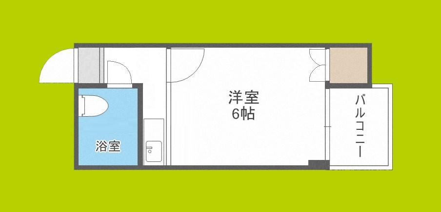 PALMIZIO平野西III(1K/5階)の間取り写真