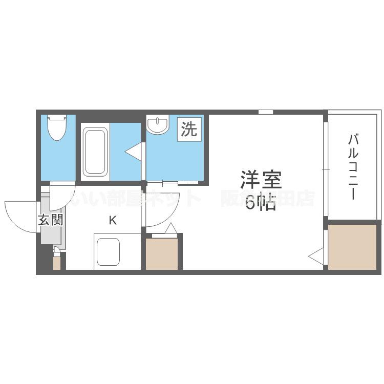 REVE COURT(1K/1階)の間取り写真