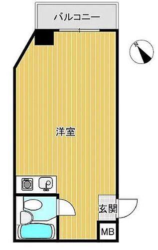 ダイドーメゾン上新庄(ワンルーム/6階)の間取り写真