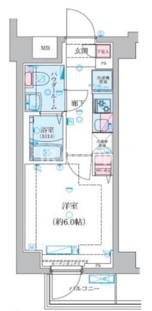 GENOVIA堀切菖蒲園(1K/7階)の間取り写真