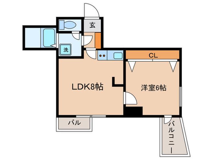 テラス小石川(1LDK/3階)の間取り写真