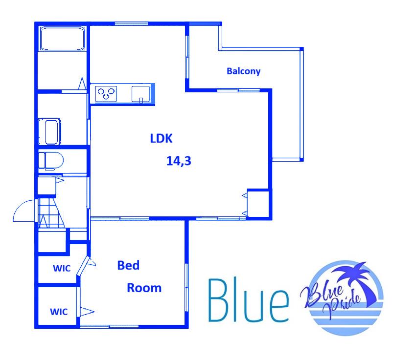 MAISON LA BELL MER(1LDK/3階)の間取り写真