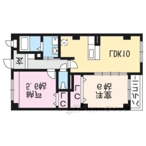 マジコールコーポ(2LDK/1階)の間取り写真