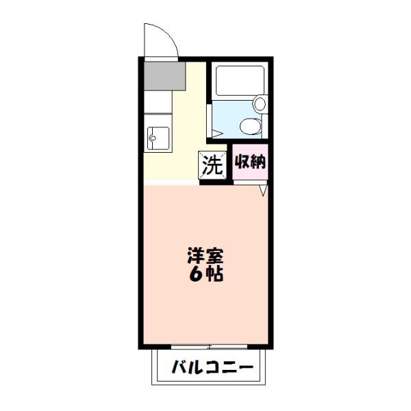 アドニスドミトリー(1K/1階)の間取り写真
