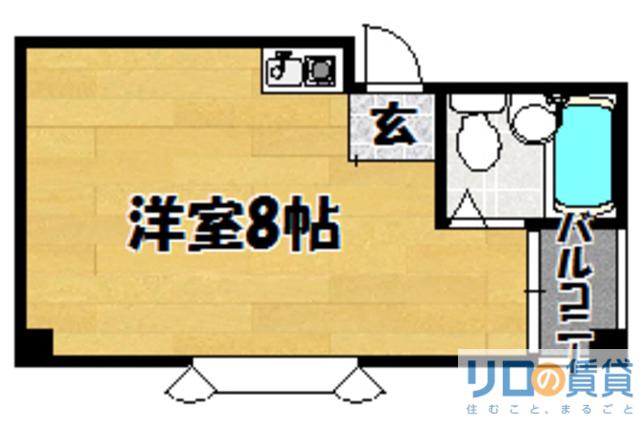 レモンビル(ワンルーム/4階)の間取り写真