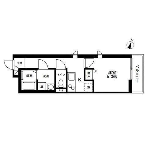 江東区住吉1丁目(1K/3階)の間取り写真