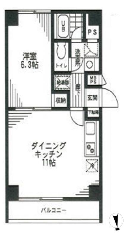 ATERIER DE C&K(1LDK/4階)の間取り写真