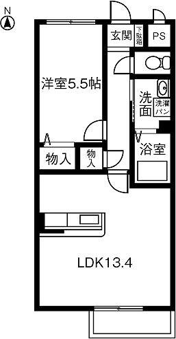 アムール2784(1LDK/2階)の間取り写真
