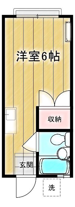 コーポ21(ワンルーム/1階)の間取り写真