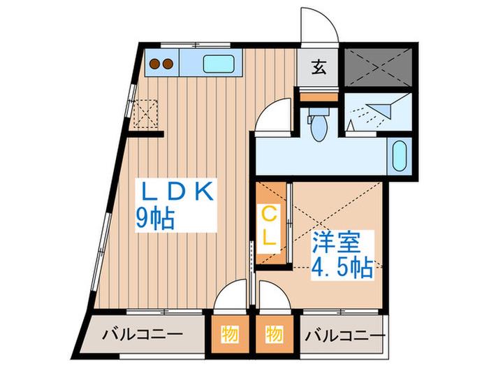 パルスコートII(1LDK/3階)の間取り写真