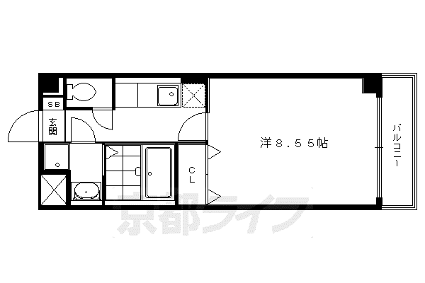 PINE館III(1K/3階)の間取り写真