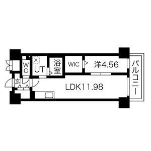 PRIMAL千種STELO(1LDK/15階)の間取り写真