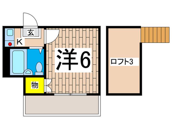 レオパレス上大岡第5(1K/1階)の間取り写真
