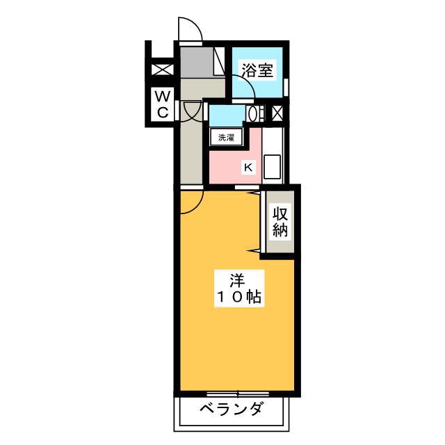 リバージュS(ワンルーム/1階)の間取り写真