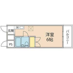 パラディッソコート(ワンルーム/7階)の間取り写真