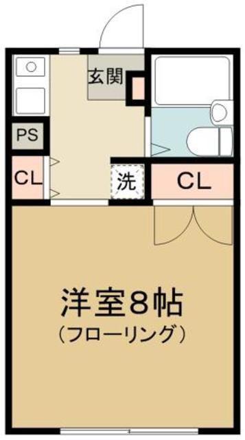 パークヴィラ豊島園(1K/2階)の間取り写真