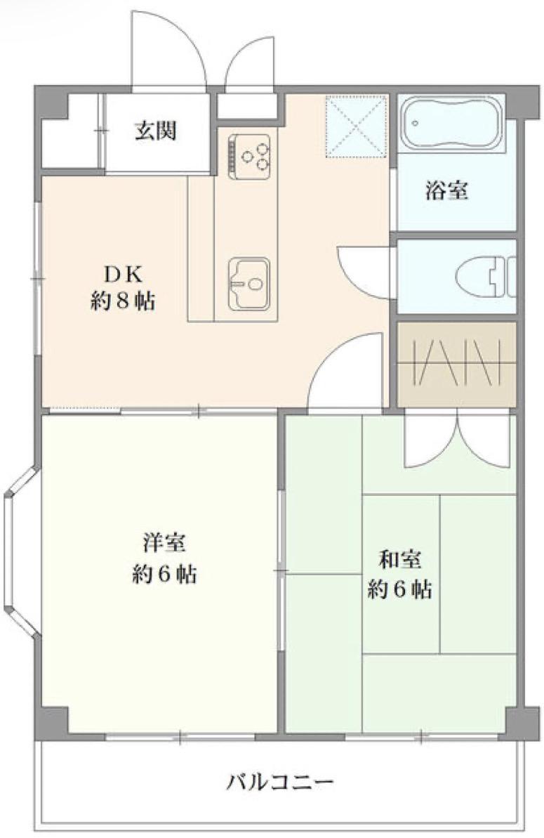 DSハウス(2DK/3階)の間取り写真