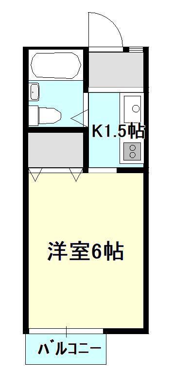 シャルム天神尾(1K/1階)の間取り写真