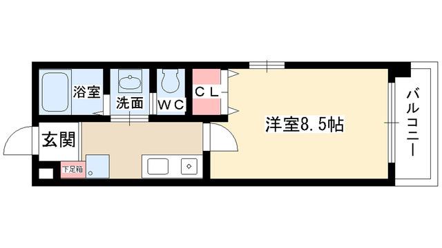 アールズコート本郷(1K/4階)の間取り写真