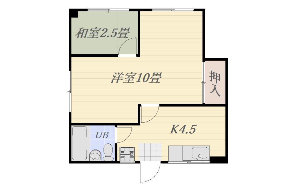 白沢ビル(2K/3階)の間取り写真
