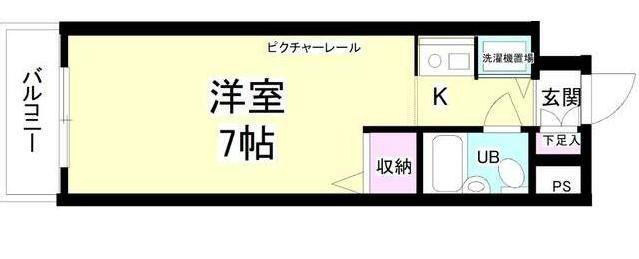 ジョイフル川崎弐番館(ワンルーム/11階)の間取り写真