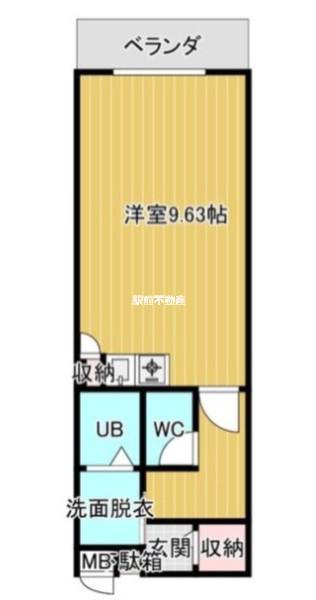 サンパール二日市(ワンルーム/1階)の間取り写真
