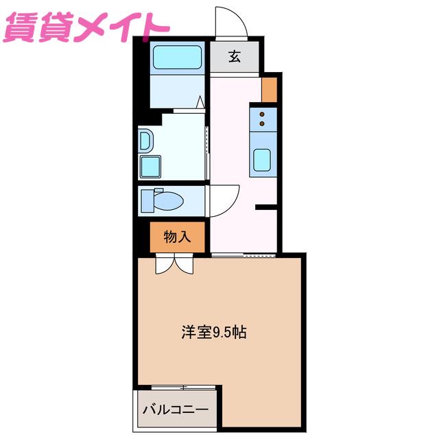 ROSE BUD(1K/1階)の間取り写真