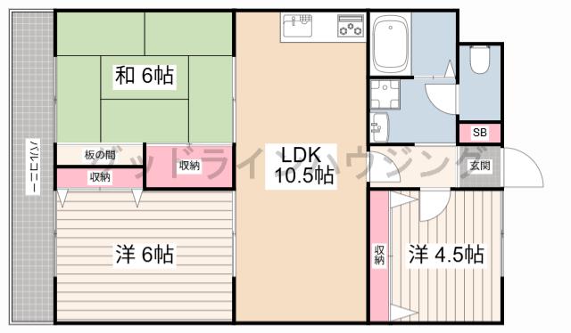 ルミエール社(3LDK/5階)の間取り写真