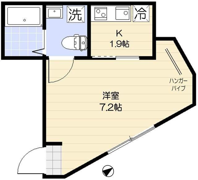 アライズ(1K/1階)の間取り写真